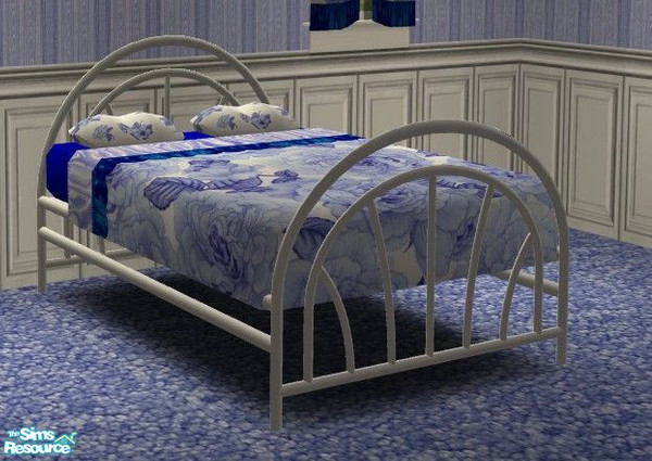 Sims 2 — Sanctuary Bedroom - Bed by Riverwillows — Relaxing bedroom done is soft blues and florals. Meshes by Sims2Play,