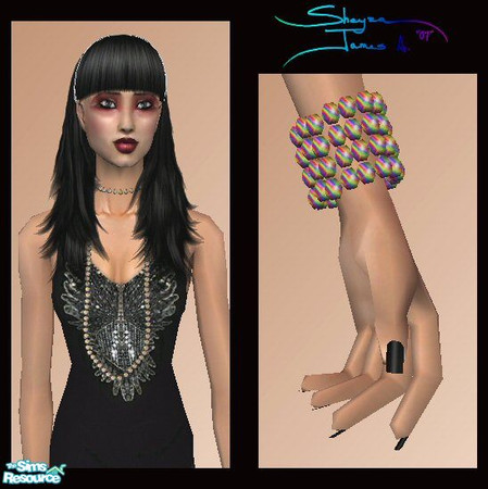 Sims 2 — Ulkrhsn Jewelry Rainbow Recolors by rythmgitr — These are some swirled rainbow bead recolors of Ulkrhsn's