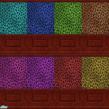 Sims 2 — Leopard Boards by JibJib — Imported from the ancient city of Leoparopia these wallpapers are a must for all