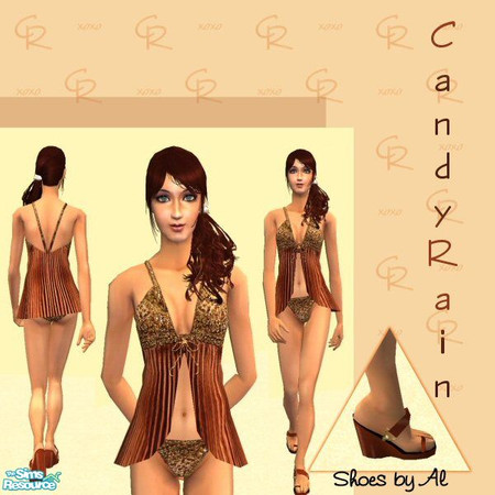 Sims 2 — "Eye Candy" Collection #2 by Candyrain — Beaded baby doll nightie with D-Ring slides.