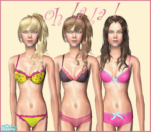 Sims 2 — Ulker Set11 by ulker — A set of 3 cute undies for teens.