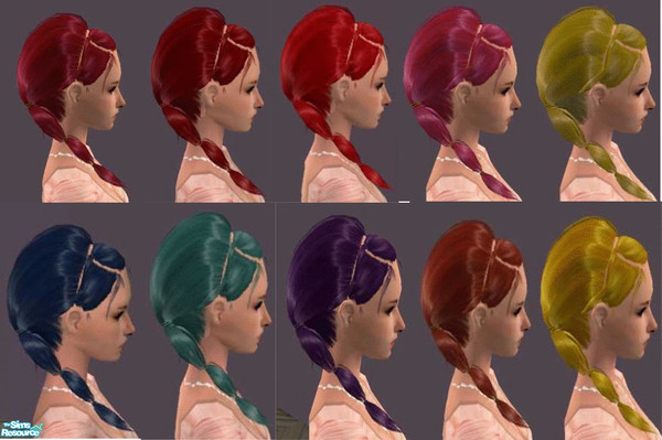 Sims 2 — peggy recolors pay hair mesh set by milla184 — i love this hair so i've made more re-colors (but it's a pay