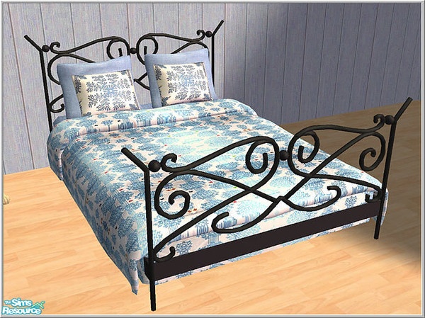 Sims 2 — princess-blue - B43 Ironbed Princess Blue by Birgit43 — 