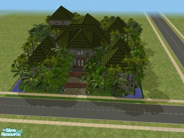 Sims 2 — Paradise Hotel by loveblis — Take your sim to this tropical themed hotel for vacation. There is a gift shop in