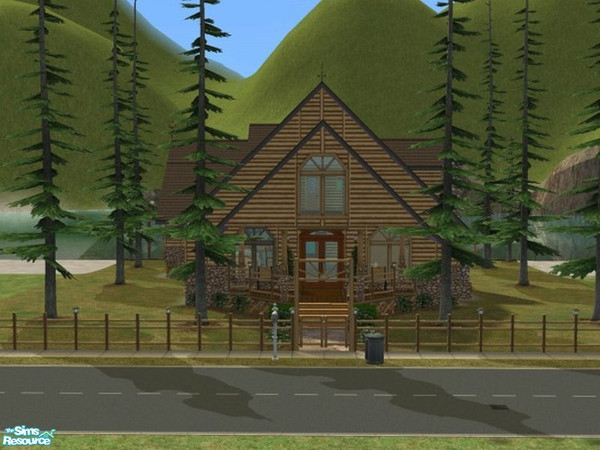 Sims 2 — Mountain Cabin Hideaway by swmeek — Here's a nice little cabin that i created on one of the 60x30 beachfront