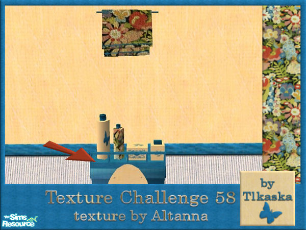 Sims 2 — TC58 Altanna\'s Bathroom - Toiletshelf Shelf by tlkaska — This blue and yellow bathroom with bright floral