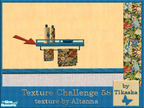Sims 2 — TC58 Altanna\'s Bathroom - Bathshelf Shelf by tlkaska — This blue and yellow bathroom with bright floral accents