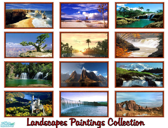 Sims 2 — \'Lustrous Landscapes\' Paintings Collection by shadow66 — 12 beautiful landscape paintings featuring wonderous