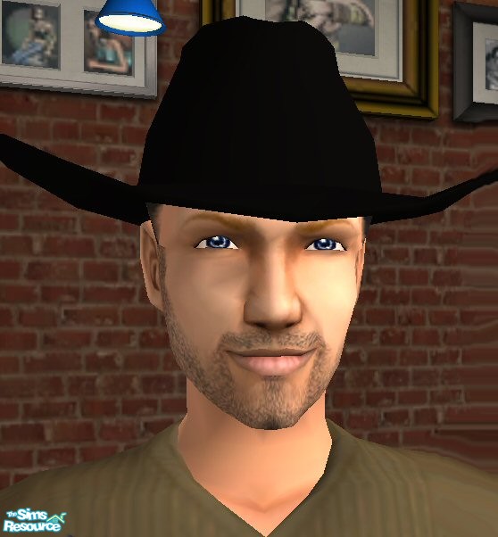 Black Cowboy hat black hair