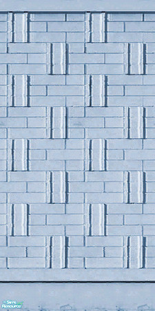 Sims 2 — Powder Blue Brick by Shalea — Brick wall in powder blue.