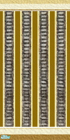 Sims 2 — Gold "Sango Stripes" wallpaper by KayJayZee1963 — Gold-colored "Sango Stripes" wallpaper.