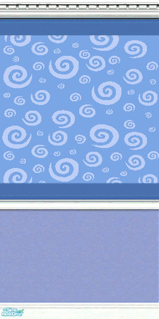 Sims 2 — Blue "Social Swirl" wallpaper by KayJayZee1963 — "Social Swirl" wallpaper in blue. Pattern: