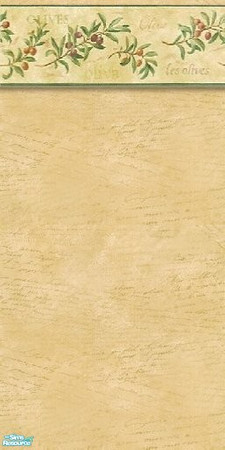 Sims 2 — Olives - Wall1 by Yizzi — Scripted wallpaper with olive border. Perfect for kitchens.