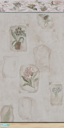 Sims 2 — Botanical  by socgrrrl725 — Botanical Themed Wallaper with matching border