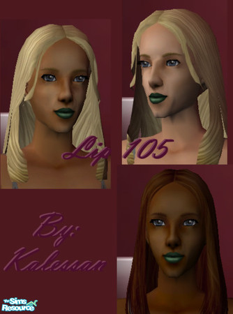 Sims 2 — Lip 100's Collection - 105 by ladykalessan — Part of a set of Six lipsticks for the fashionable Sim!