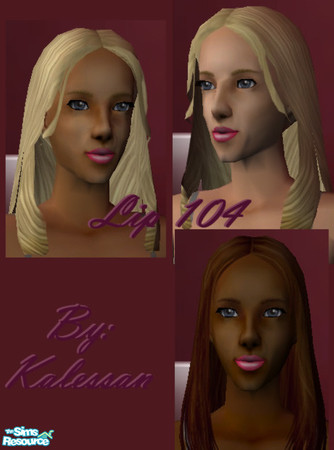 Sims 2 — Lip 100's Collection - 104 by ladykalessan — Part of a set of Six lipsticks for the fashionable Sim!