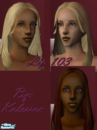 Sims 2 — Lip 100's Collection - 103 by ladykalessan — Part of a set of Six lipsticks for the fashionable Sim!