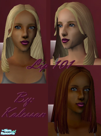 Sims 2 — Lip 100's Collection - 101 by ladykalessan — Part of a set of Six lipsticks for the fashionable Sim!