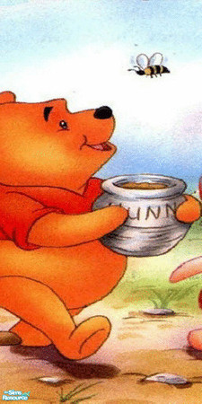 Sims 2 — Pooh Wall Mural 2 - Wall 2 by Shakeshaft — Part of the set Winnie the Pooh Wall Mural 2, consisting of 4