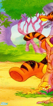 Sims 2 — Pooh Wall Mural Wall 1 by Shakeshaft — This Wall is part of the Winnie the Pooh Mural and is made up fom 4