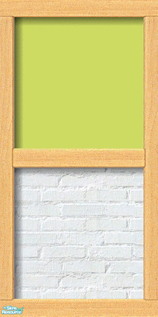 Sims 2 — D2DWBLW Yellow 02 by D2Diamond — White brick base, with light wood trim. Colors matches Duraluminum sets. Part