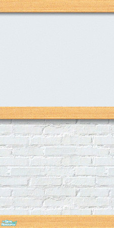 Sims 2 — D2DWBLW White 01 by D2Diamond — White brick base, with light wood trim. Colors matches Duraluminum sets. Part of