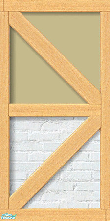 Sims 2 — D2DWBLW Brown 03 by D2Diamond — White brick base, with light wood trim. Colors matches Duraluminum sets. Part of
