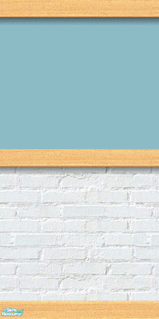 Sims 2 — D2DWBLW Blue 01 by D2Diamond — White brick base, with light wood trim. Colors matches Duraluminum sets. Part of