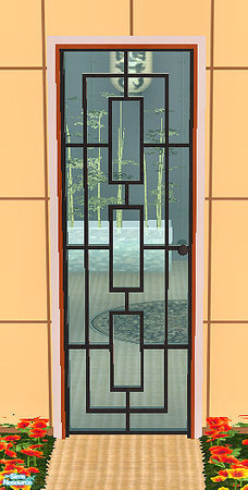 Sims 2 — Sato Door - white by chrissy6930 — Recolor of Windkeeper's Sato Door in white.