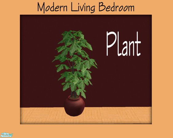 Sims 2 — Plant by Shakeshaft — Part of the Modern Living Bedroom Set, Plant, you will need the Mesh from 4esf Bedroom 7.