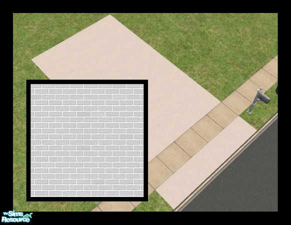 Sims 2 — MDP London's White Brick Driveway by MelandStv — I love brick and really wanted driveways to match the brick
