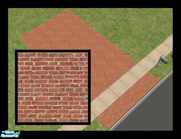 Sims 2 — MDP London's Red Chimney Brick Driveway by MelandStv — I love brick and really wanted driveways to match the