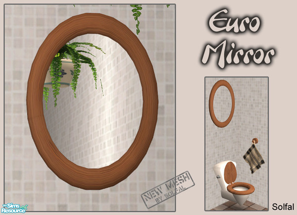 Sims 2 — Euro Mirror - New Mesh by solfal — Mirror that goes with the Euro items