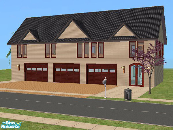 Sims 2 — Apartment #3 by cpowell8203 — A three car garage apartment, that includes two bedrooms and 1 bathroom