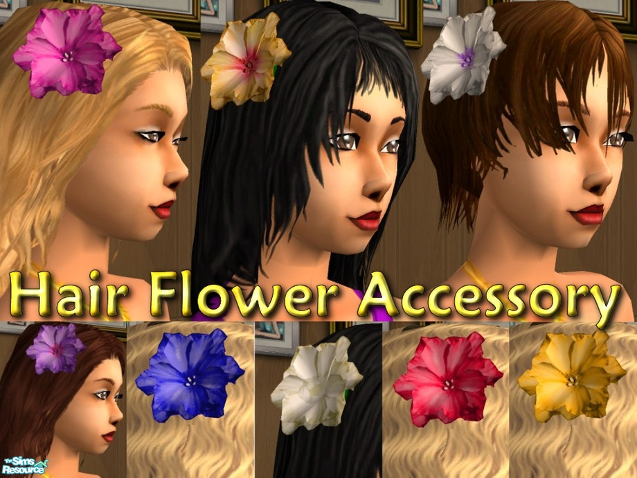The Sims Resource - Hair Flower