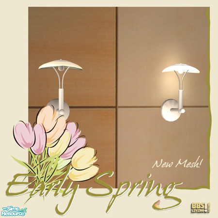 Sims 2 — Early Spring Livingroom - Wall-lamp by BetterbeSim — Fresh green, the first flowers, some sunshine.... aren't we