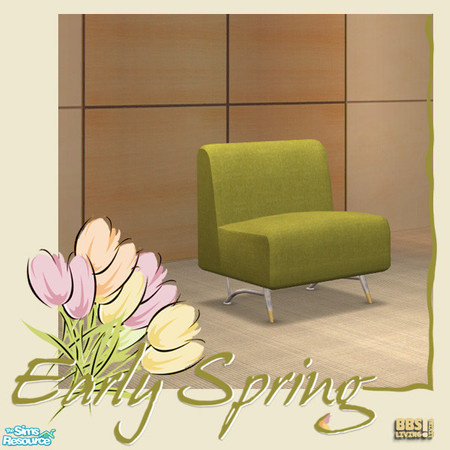 Sims 2 — Early Spring Livingroom - Chair by BetterbeSim — Fresh green, the first flowers, some sunshine.... aren't we all