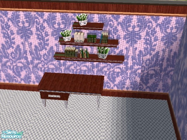 Sims 2 — Blue Berry Wall unit by ead425 — 