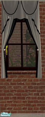 Sims 2 — Curtains Small White & Black by ale0508 — 