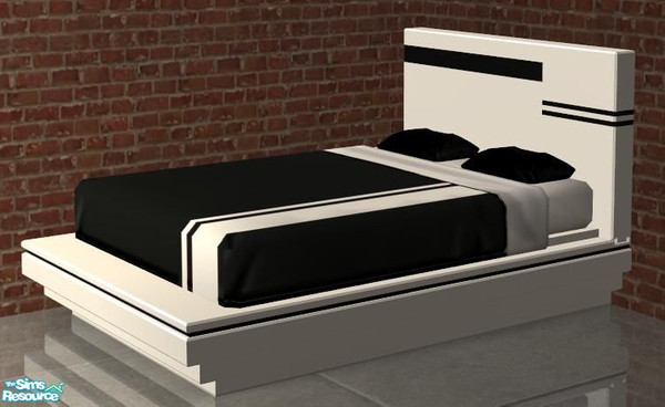 Sims 2 — Bed White & Black by ale0508 — 