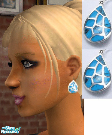 Sims 2 — Blue earrings 3 by janicap — 