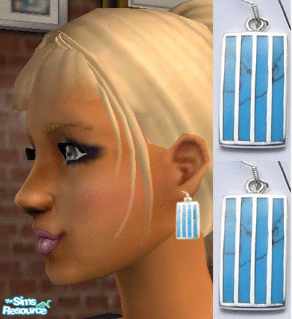Sims 2 — Blue earrings 1 by janicap — 