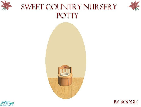 Sims 2 — Sweet Country Nursery Potty By Boogie by boogie woogie — Part of my Sweet Country Nursery Set. Thanks to