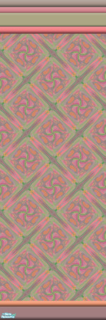 Sims 2 — Zoned - 24 by KittenKiss — Zoned! A fun set of 30 walls with zany colours, funky patterns and coloured cornices