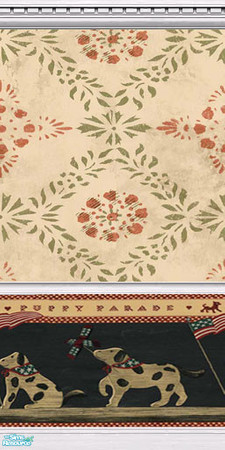 Sims 2 — Puppies On Parade by calienrealmscat — My first try at wallpaper. I'm hoping alot more will follow.