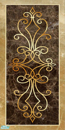 Sims 2 — Marble decoration dark by viwsim — Marble tile deco dark. Seamless.