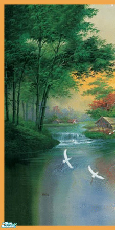 Sims 2 — Serenity Wall 1 by iZazu — Mural has 4 walls that makes it complete! Makes a great sitting room addition and an