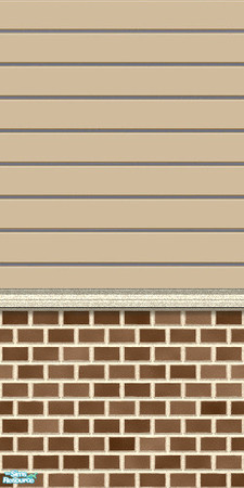 Sims 2 — nmRanchBrownBrickWTanSiding by Henwen — ~TSRAA~