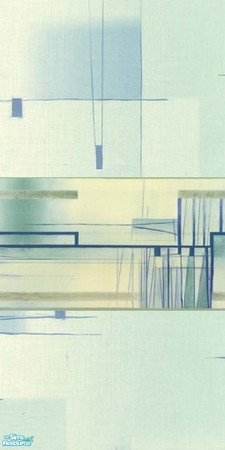Sims 2 — Geometric Blue Wallpaper by ead425 — abstract retro art