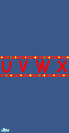 Sims 2 — Boys Room - Alphabet wall 6 by fizz bomb — as above TSRAA